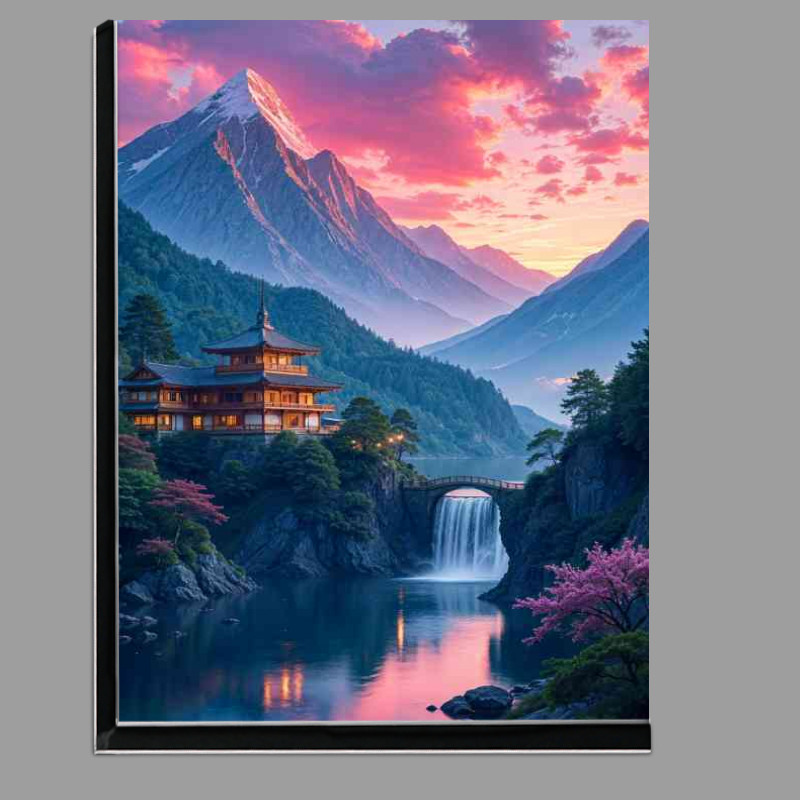 Buy Di-Bond : (Japanese style village nestled in a mountainous landscape)