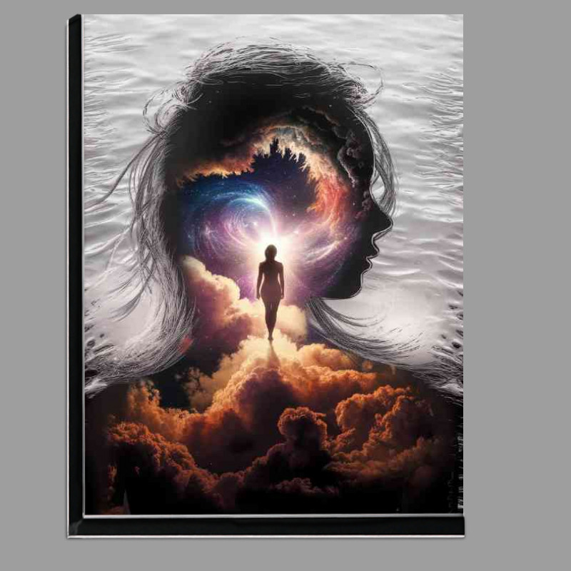 Buy Di-Bond : (Surrealistic representation of a woman s silhouette)