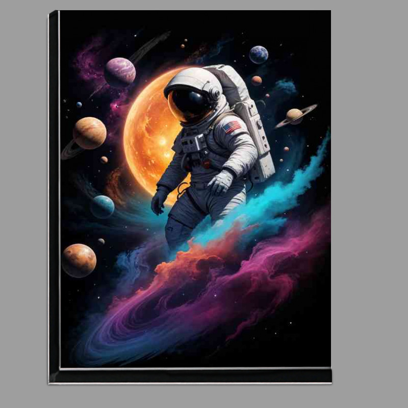 Buy Di-Bond : (Astronaut with swirling nebulae planets and stars)