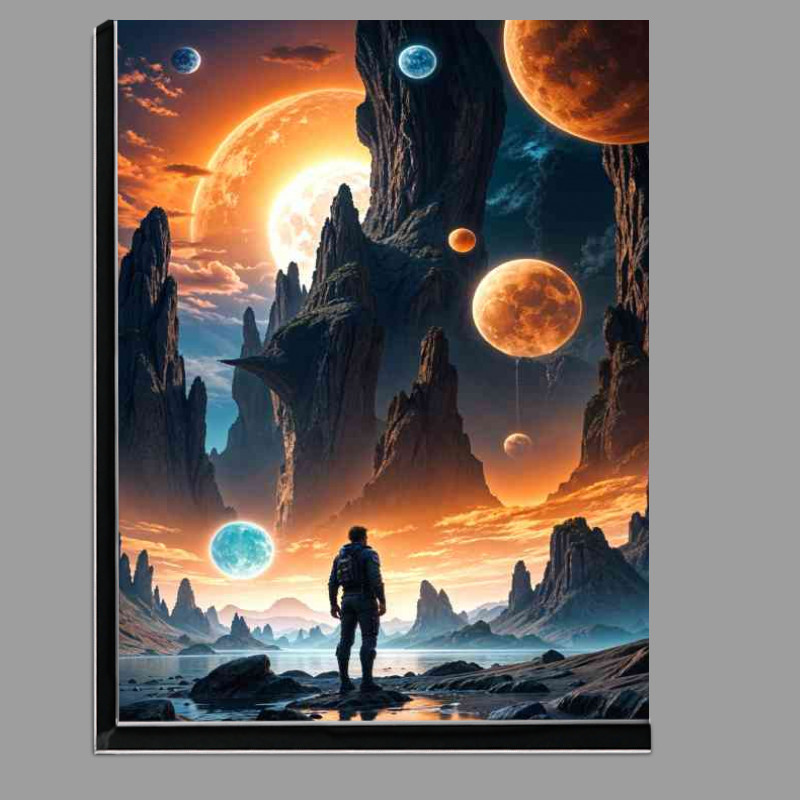 Buy Di-Bond : (Space man exploring the universe plantes)