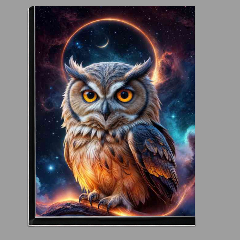 Buy Di-Bond : (Large magestic owl on a perch at night)
