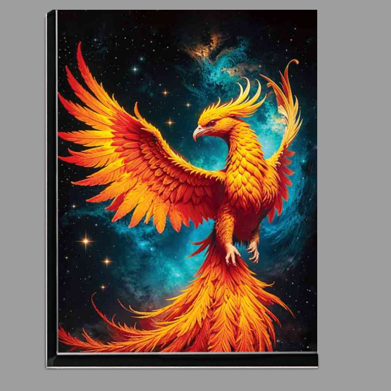 Buy Di-Bond : (Pheonix with fire embers feathers in space nebula)