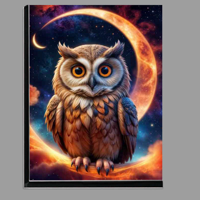 Buy Di-Bond : (cartoon style night owl on a glowing perch)