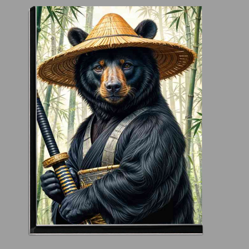 Buy Di-Bond : (Black bear samurai warrior in bamboo forest)