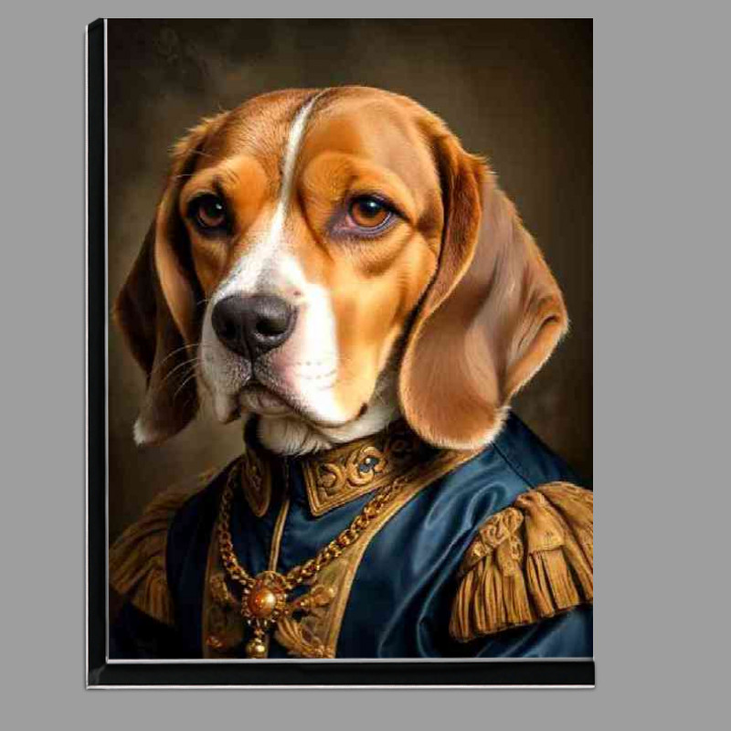 Buy Di-Bond : (Magestic beagle dog in surreal vintage attire)