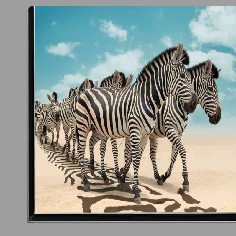 Buy Di-Bond : (Zebras with their distinct black and white strips)