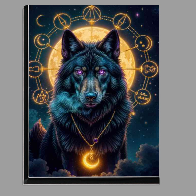 Buy Di-Bond : (The dark wolf with the purple eyes and magical moon)