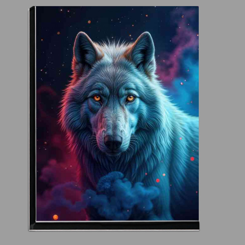 Buy Di-Bond : (White wolf in neon style)
