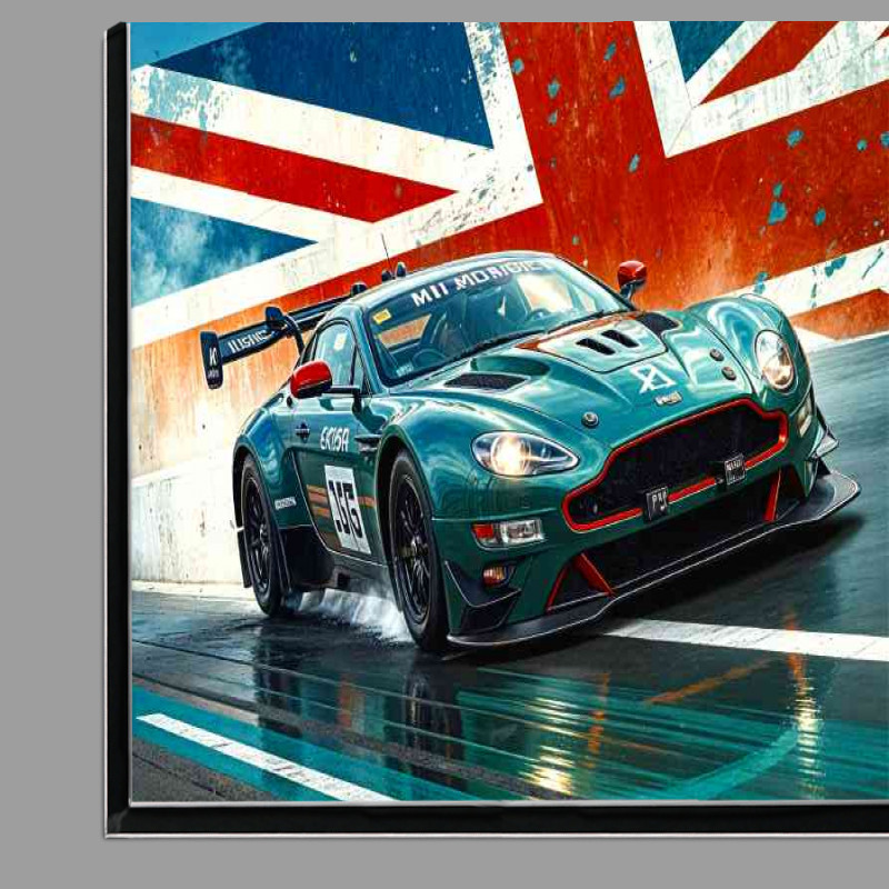Buy Di-Bond : (British race green aston martin racing in the rain)