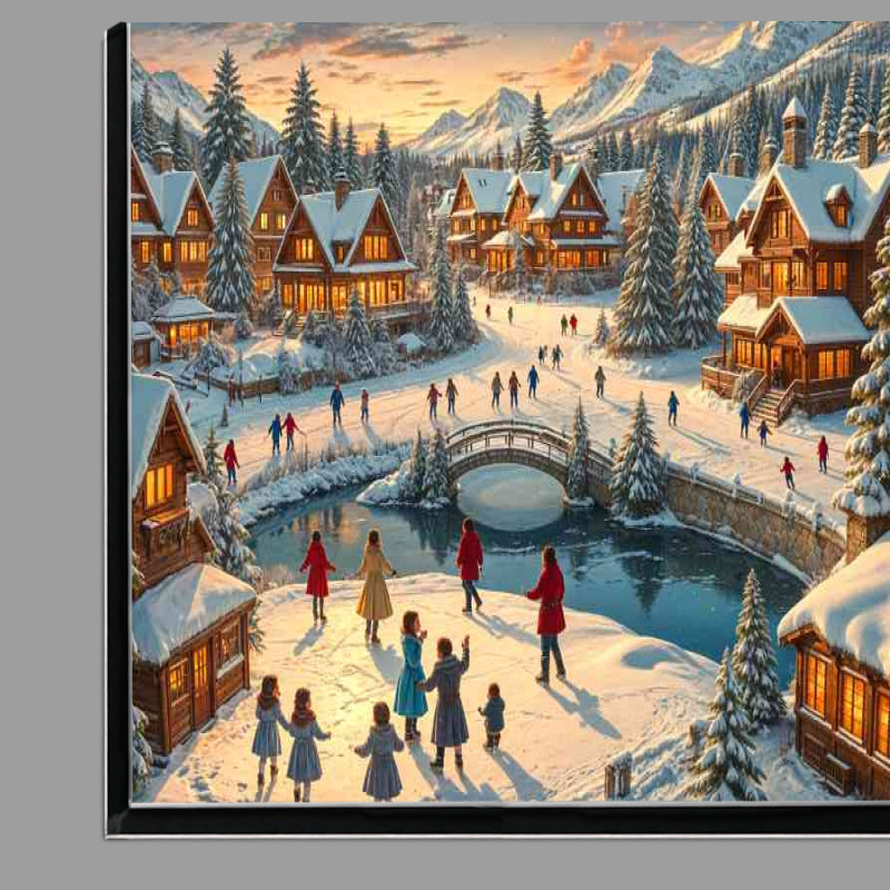 Buy Di-Bond : (Winter wonderland children playing)