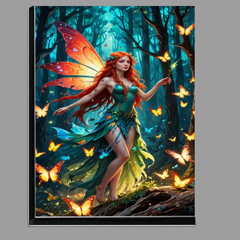 Buy Di-Bond : (Female fairy with butterflys magical with large colorful wings)