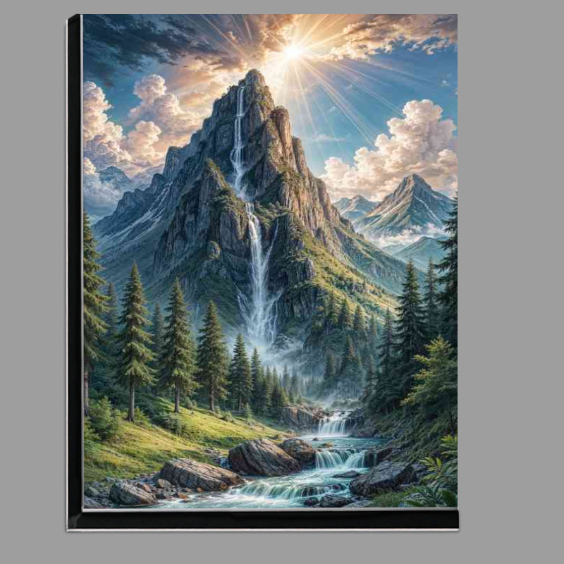 Buy Di-Bond : (Majestic mountain peak rising into a dramatic sky)