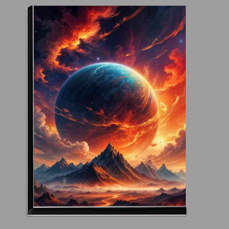 Buy Di-Bond : (The colourful mountains with the fire planet)