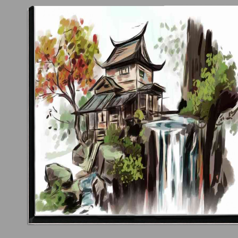 Buy Di-Bond : (Picturesque scene of a traditional asian style house)