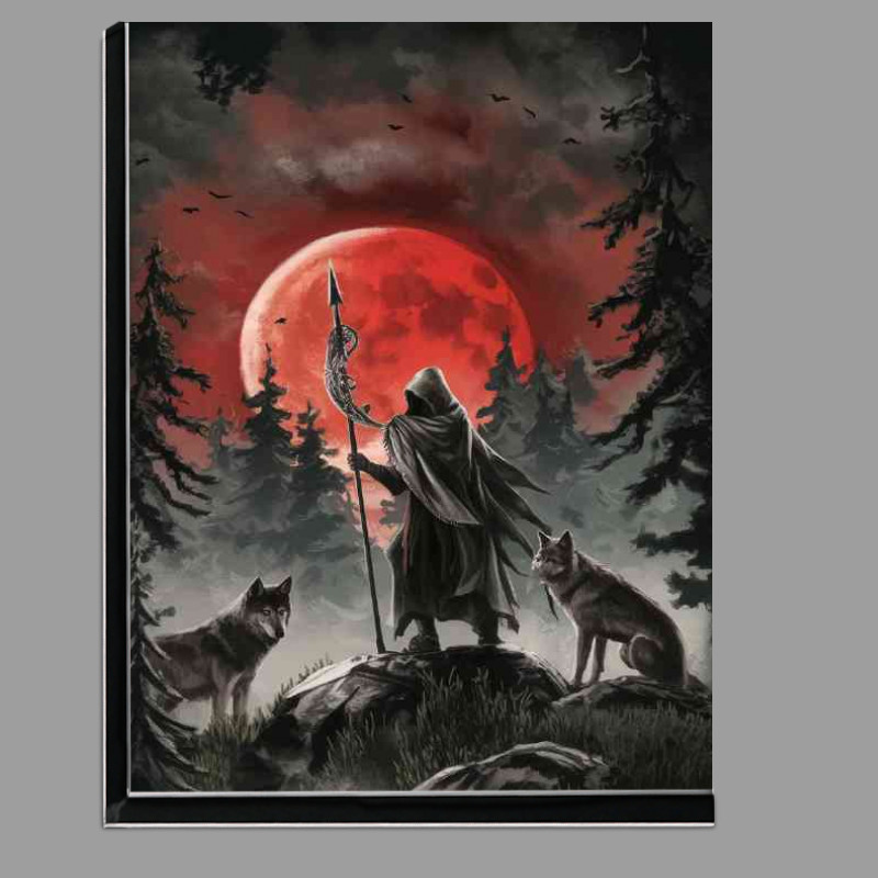 Buy Di-Bond : (Mystical forest scene with a towering red moon)