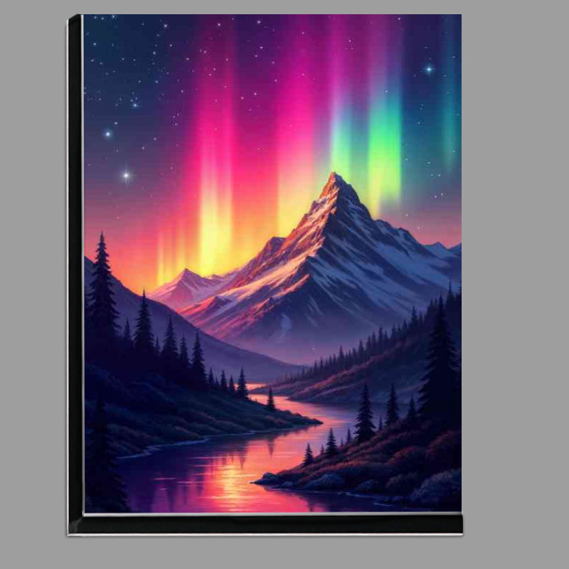 Buy Di-Bond : (Rich colours aura behind the mountains)