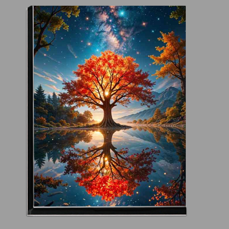 Buy Di-Bond : (Large vibrant tree with waater reflections detailed)