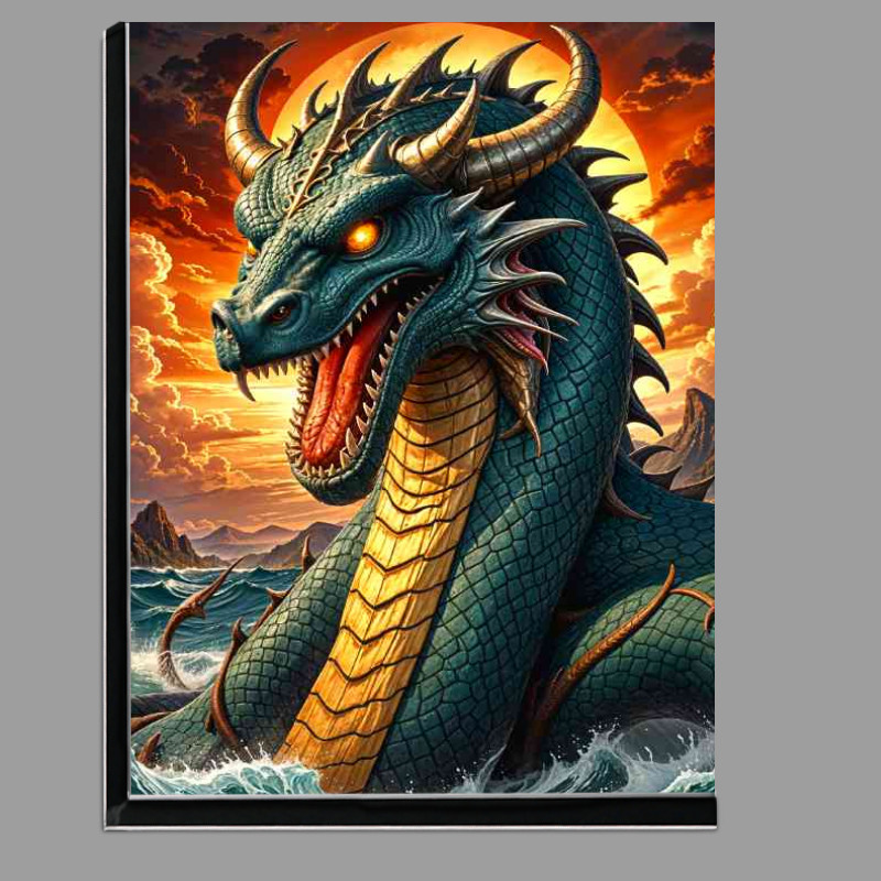 Buy Di-Bond : (Jörmungandr the norse mythology god of the seas glowing eyes)