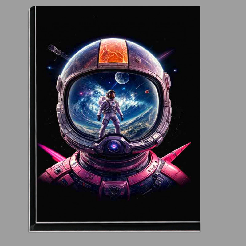 Buy Di-Bond : (Futuristic astronaut with helmet neon colours)