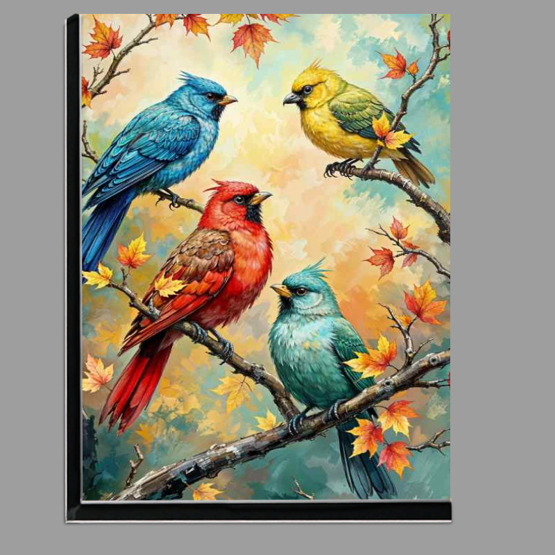 Buy Di-Bond : (Four little birds on a perch)