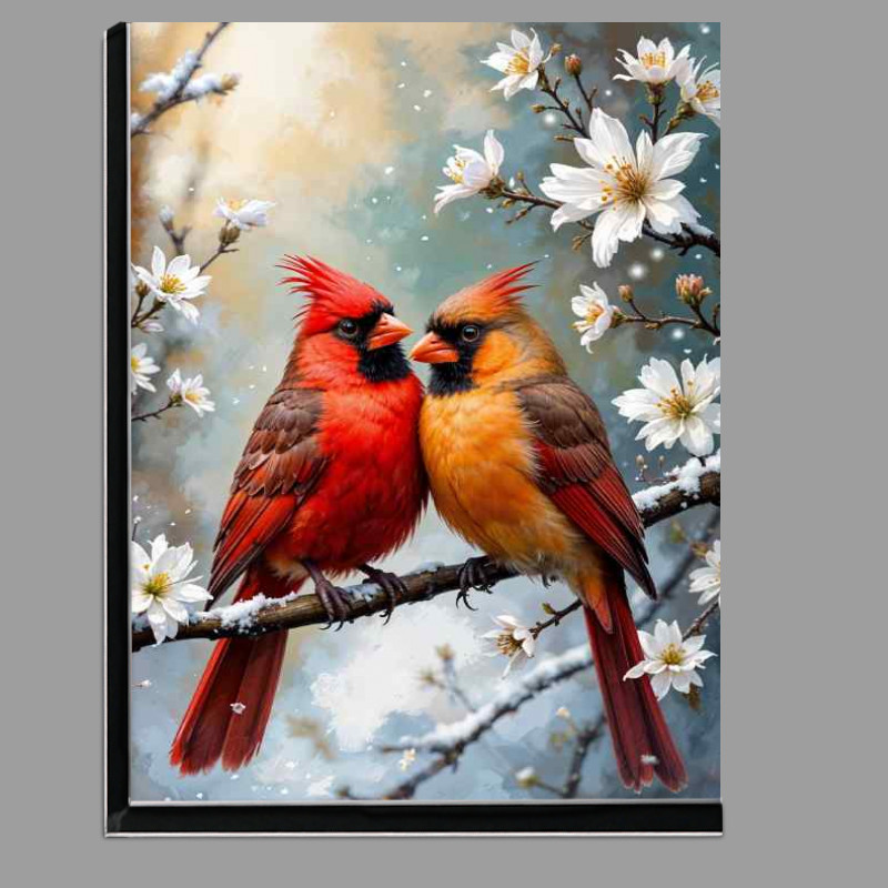 Buy Di-Bond : (Two cardinals perched closely together on a branch)