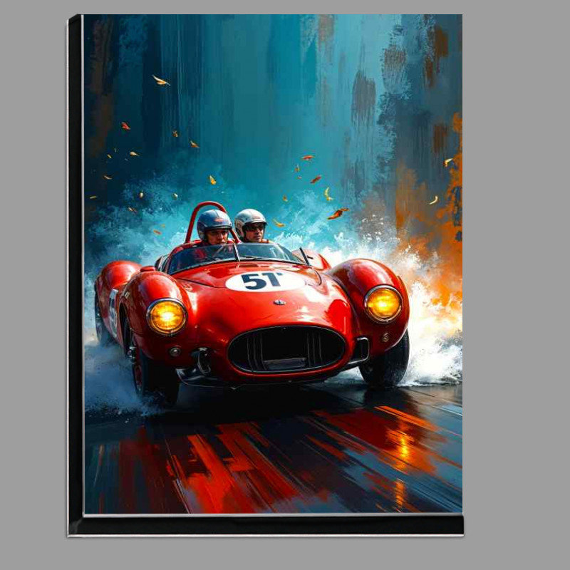 Buy Di-Bond : (Manuel fangio racing in the rain ferrari style car)