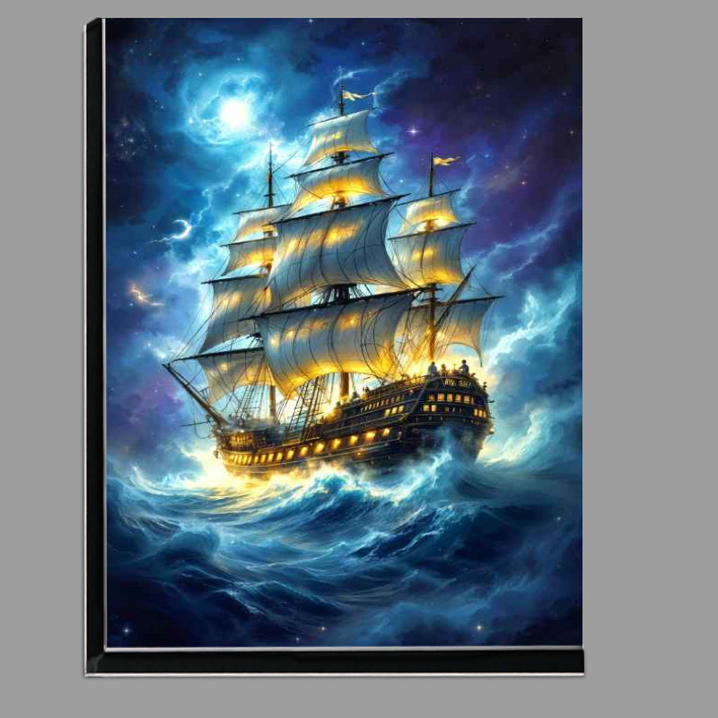 Buy Di-Bond : (Glowing sailing ship on the rough sea)