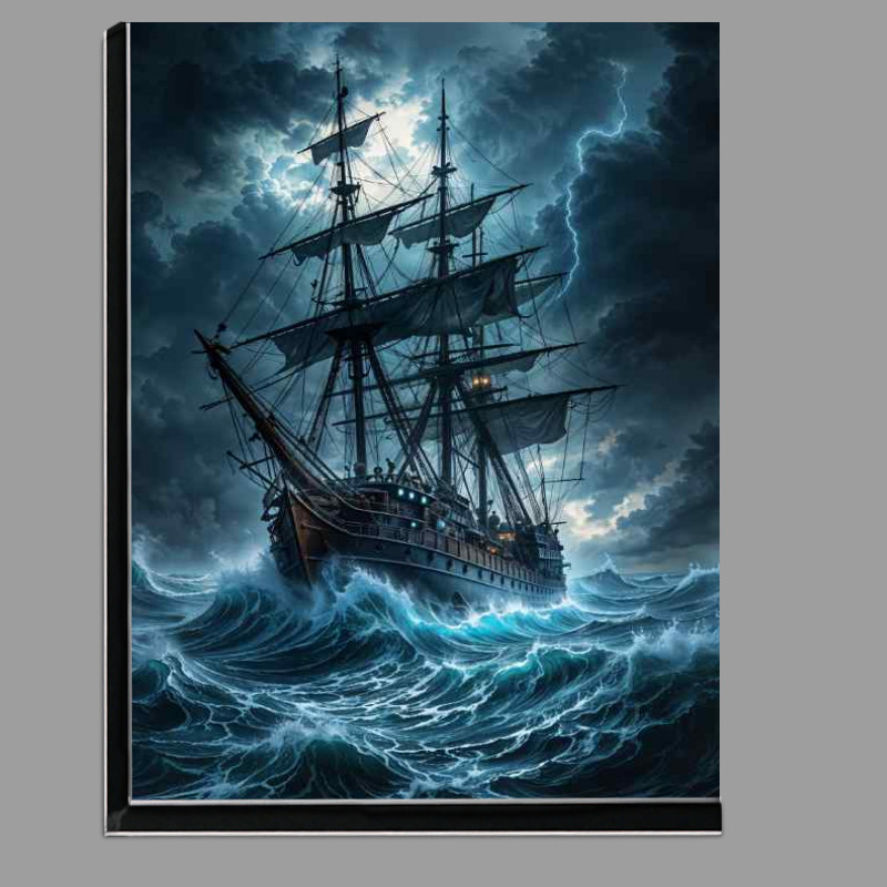 Buy Di-Bond : (Old saling war ship at sea)