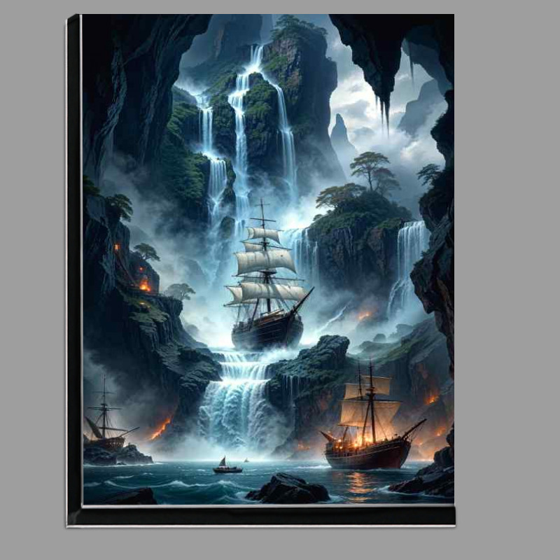 Buy Di-Bond : (Sailing ships in the cove)