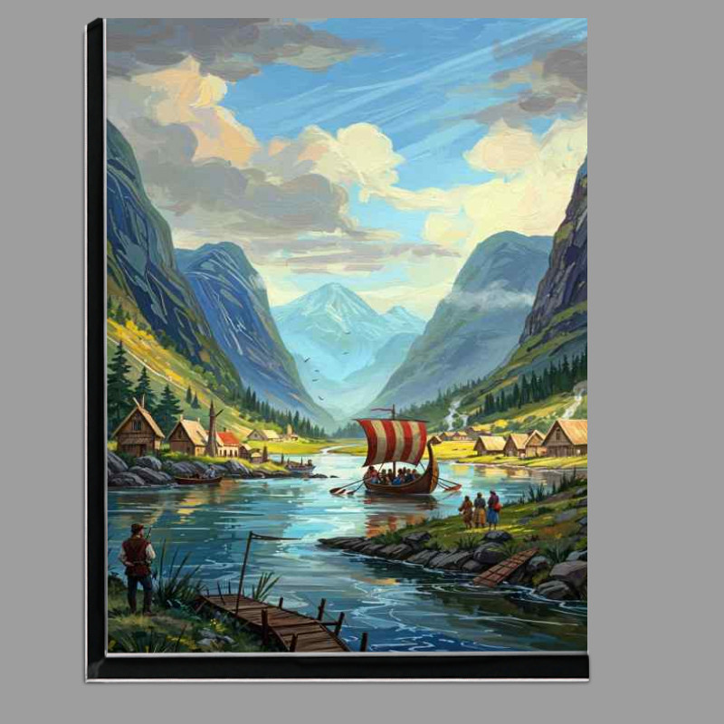 Buy Di-Bond : (Viking ship sailing down river)