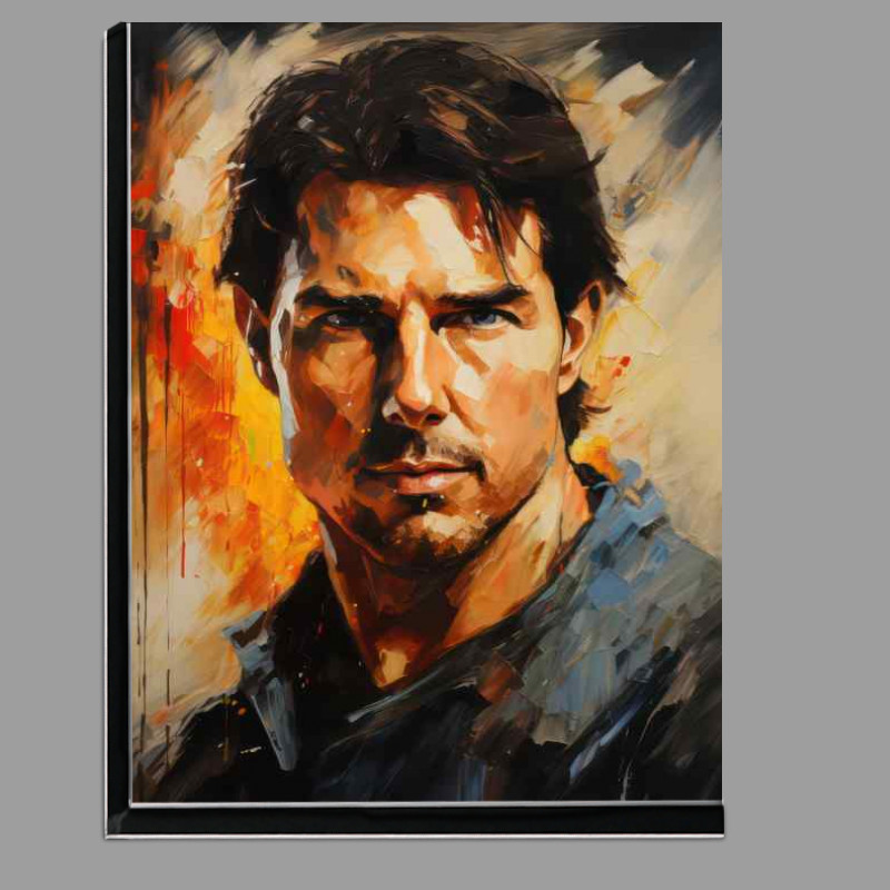 Buy Di-Bond : (Pallet knife painting of Tom Cruise top gun style)