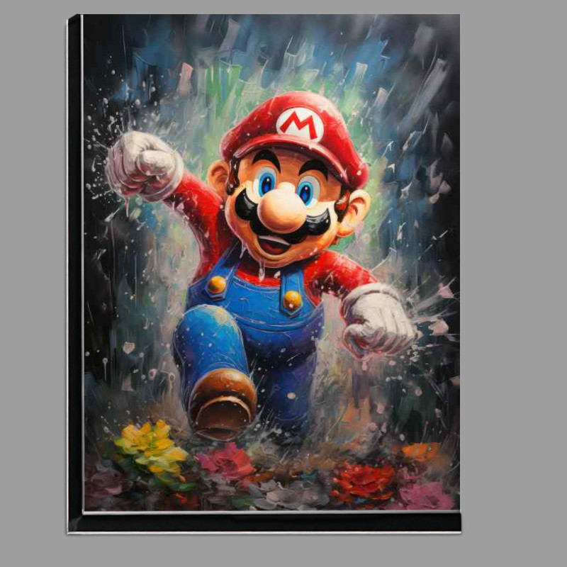 Buy Di-Bond : (Pallet knife painting of mario)