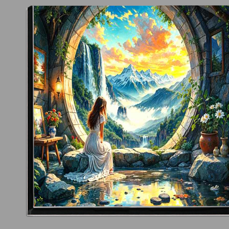 Buy Di-Bond : (Girl looking through the window of life)