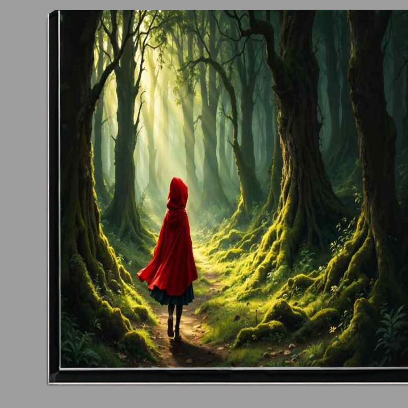 Buy Di-Bond : (Girl with red cape walking in the woods)