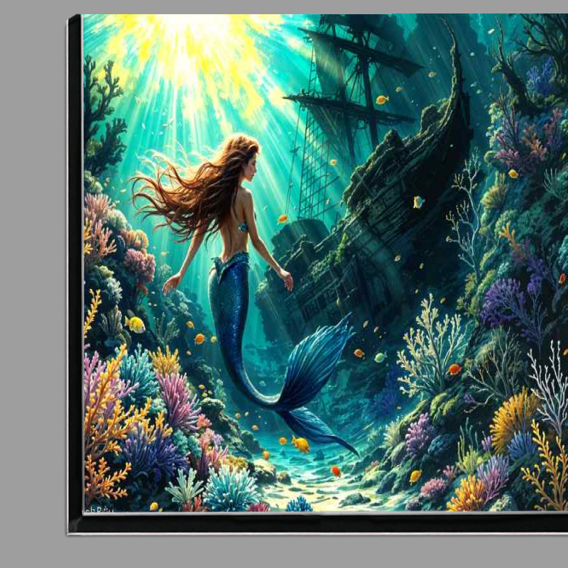 Buy Di-Bond : (Mairmaid in the aquatic blue sea)