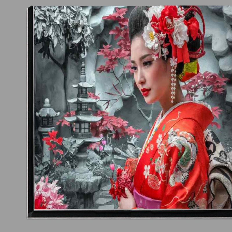 Buy Di-Bond : (Woman adorned in traditional japanese)