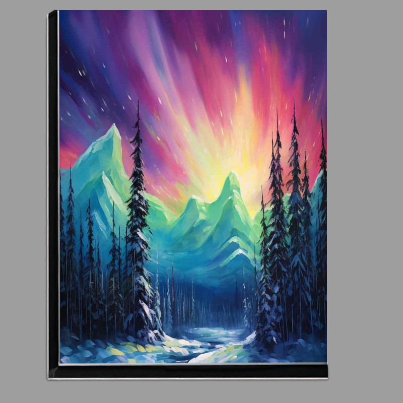 Buy Di-Bond : (Trees in Twilight Northern Lights Ballet)
