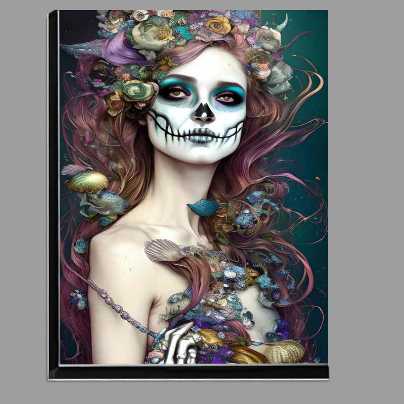 Buy Di-Bond : (Mermaid Skeleton Beauty Day Of Dead)