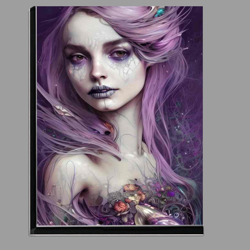 Buy Di-Bond : (Purple Hair Mermaid Skeleton Beauty)