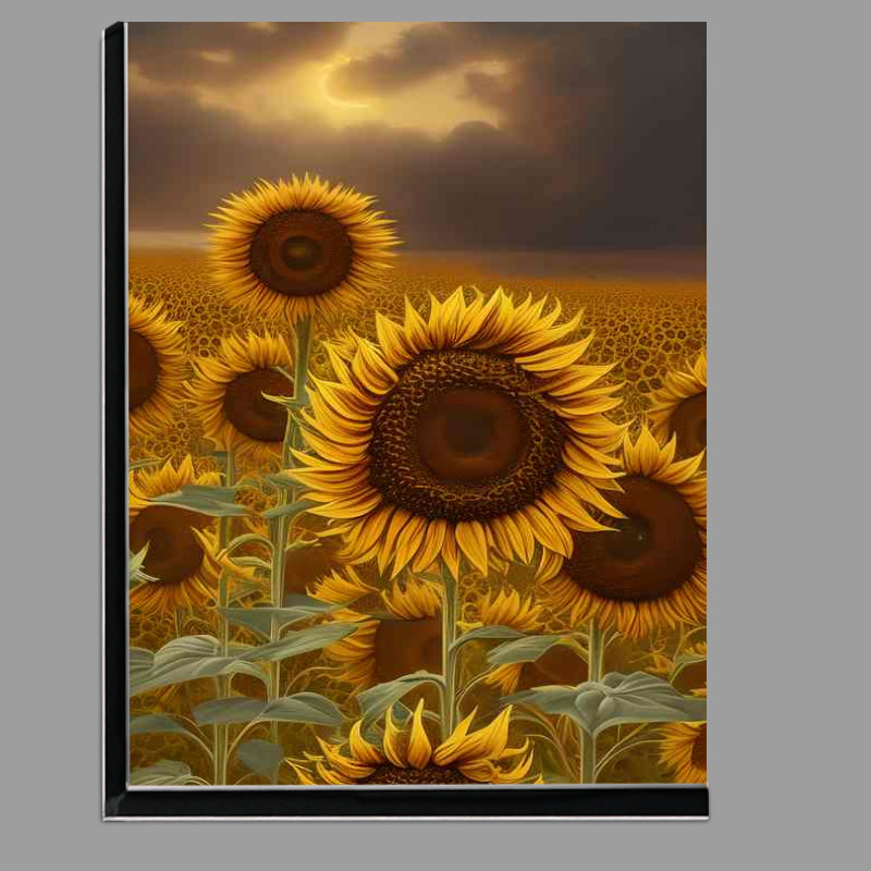 Buy Di-Bond : (Stunning Botanical Painting Of Sunflowers)