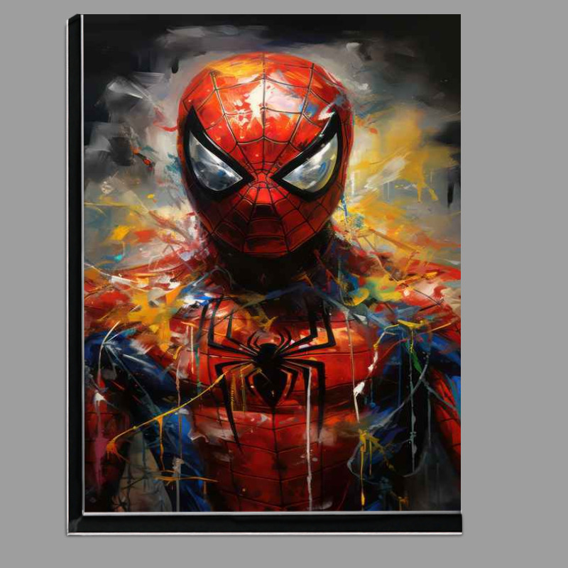 Buy Di-Bond : (Spider man comic art abstract in the style of splash art)