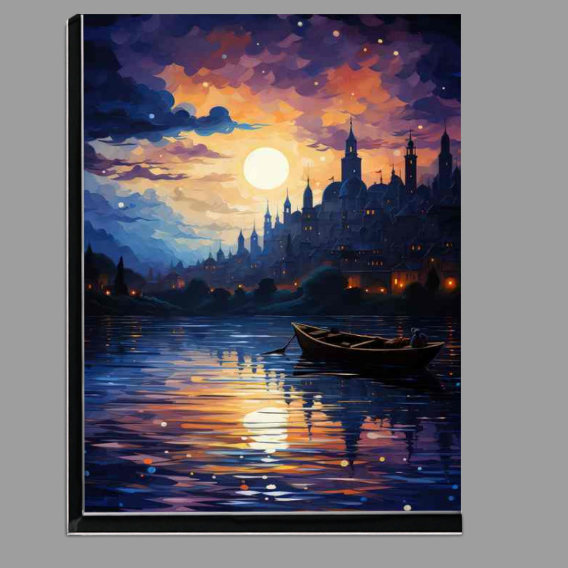 Buy Di-Bond : (Small Boats Dream Serene Waters Night)