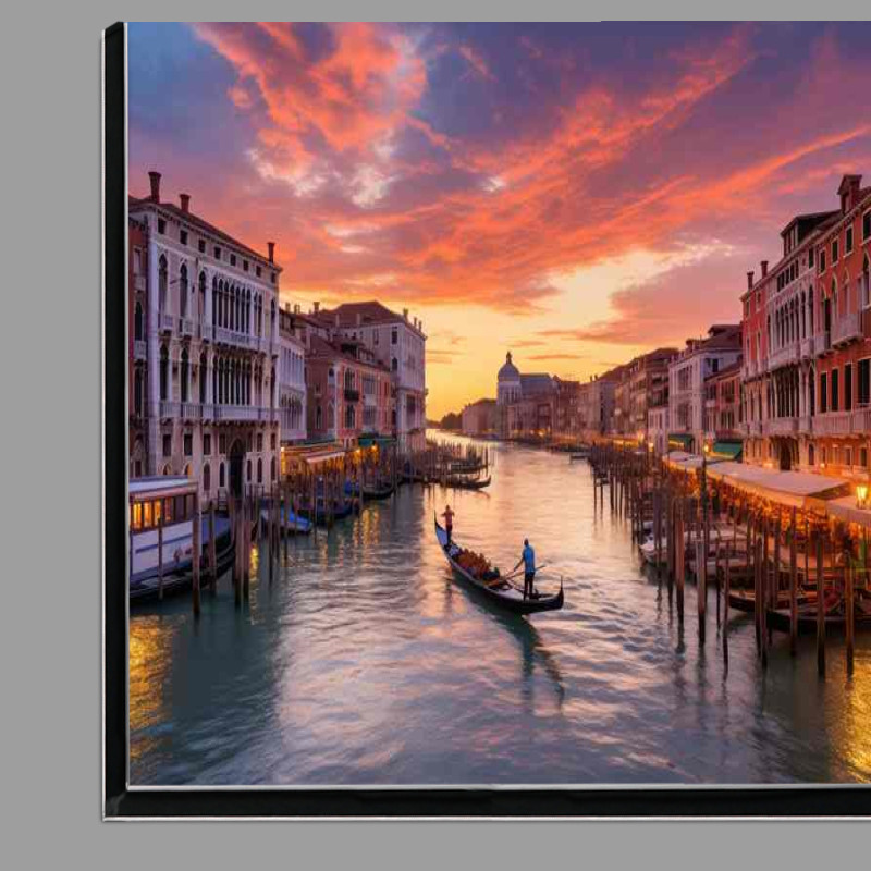 Buy Di-Bond : (Golden Moments Grand Canal Sunset Reflections)