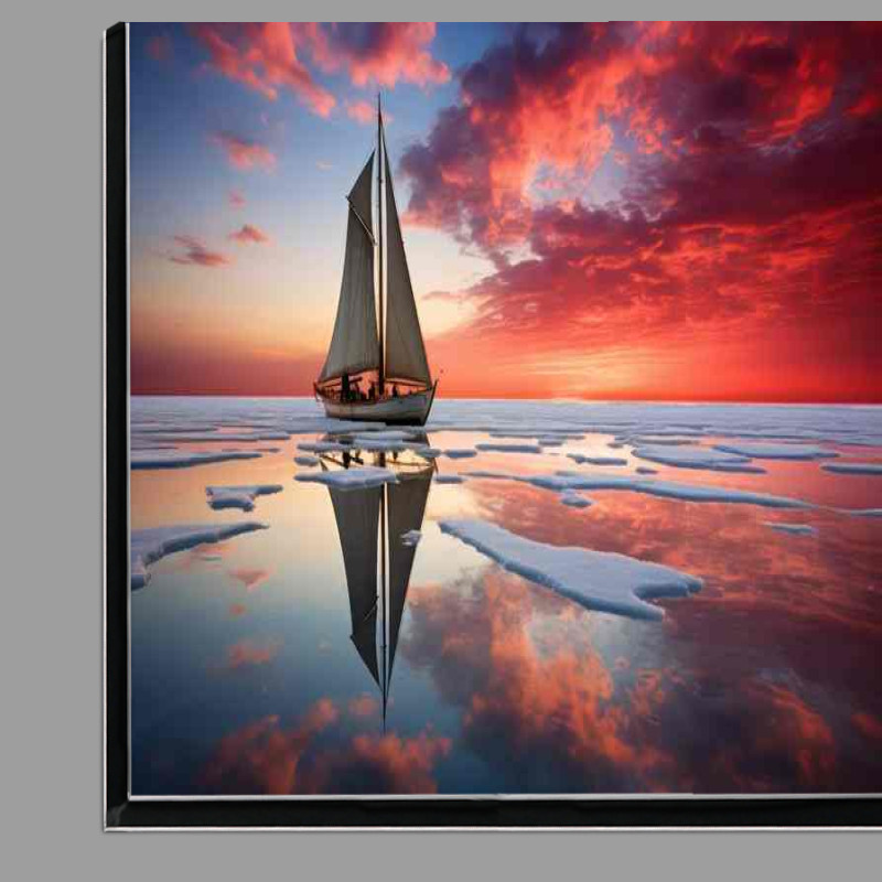 Buy Di-Bond : (Sailboats Gentle Sway Seascapes Dreamy Palette)