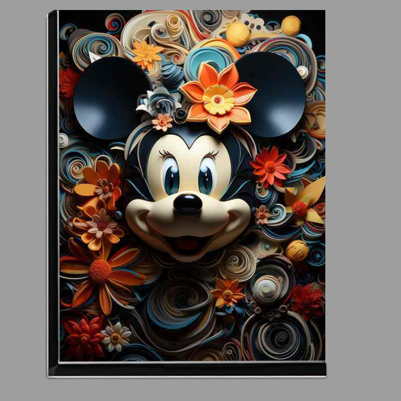 Buy Di-Bond : (Floral Wonderland Artistic Mandy The Mouse and Blooms)