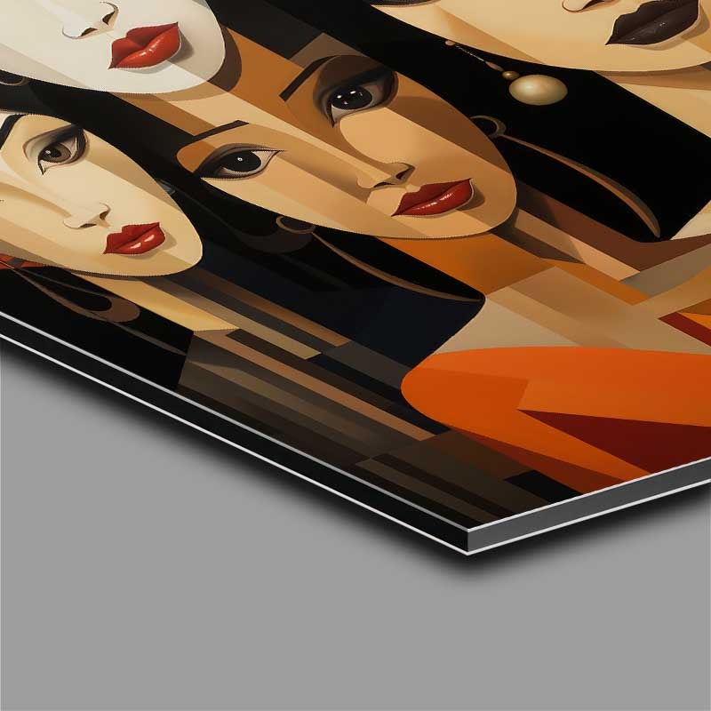 Buy Di-Bond : (Quirky Color Collage women with different faces)