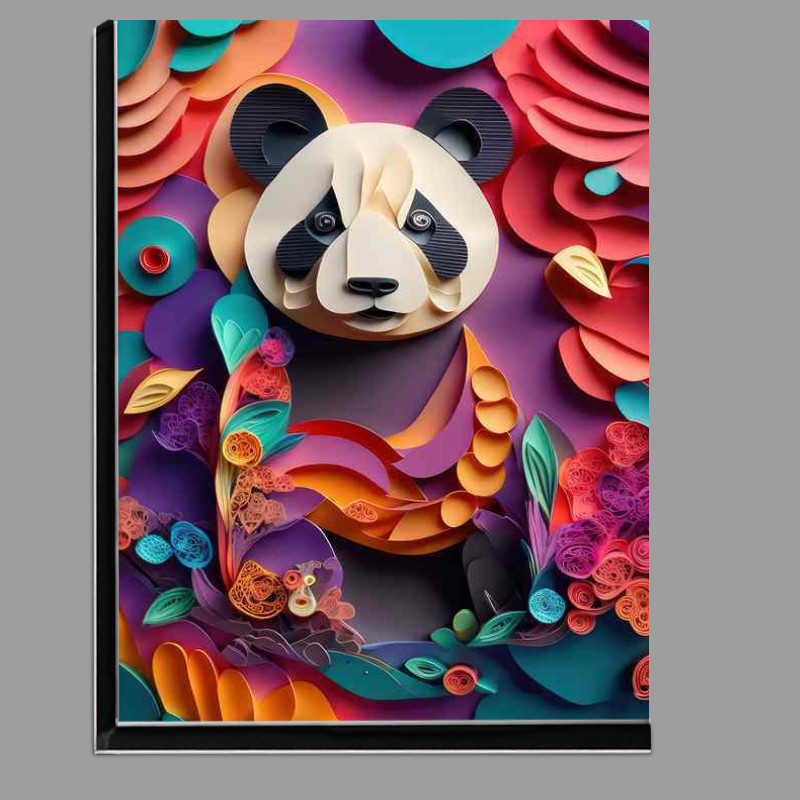 Buy Di-Bond : (The Radiant Tapestry of Floral and Animal The Panda)