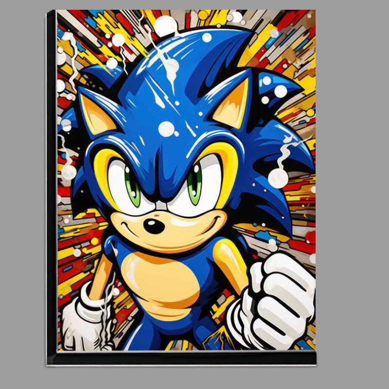 Buy Di-Bond : (The Blue Hedgehog in pop art style)