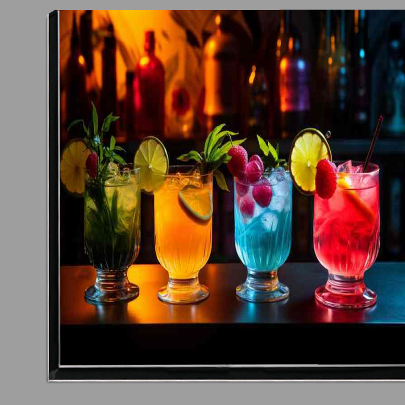 Buy Di-Bond : (Dark Elegance Margarita Art Unique Cocktail Illustrations)