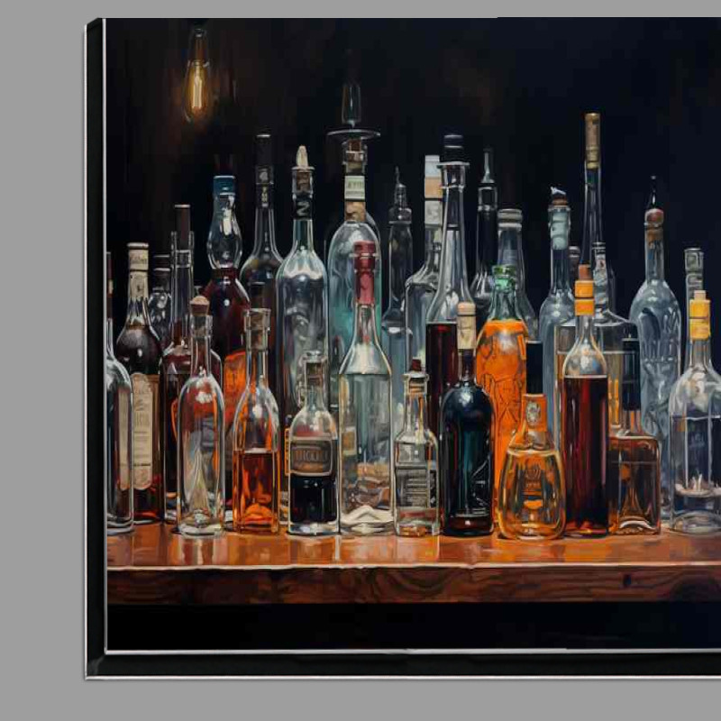 Buy Di-Bond : (Silhouette Sips Liquor Displays Meets Dark Cocktail Art)